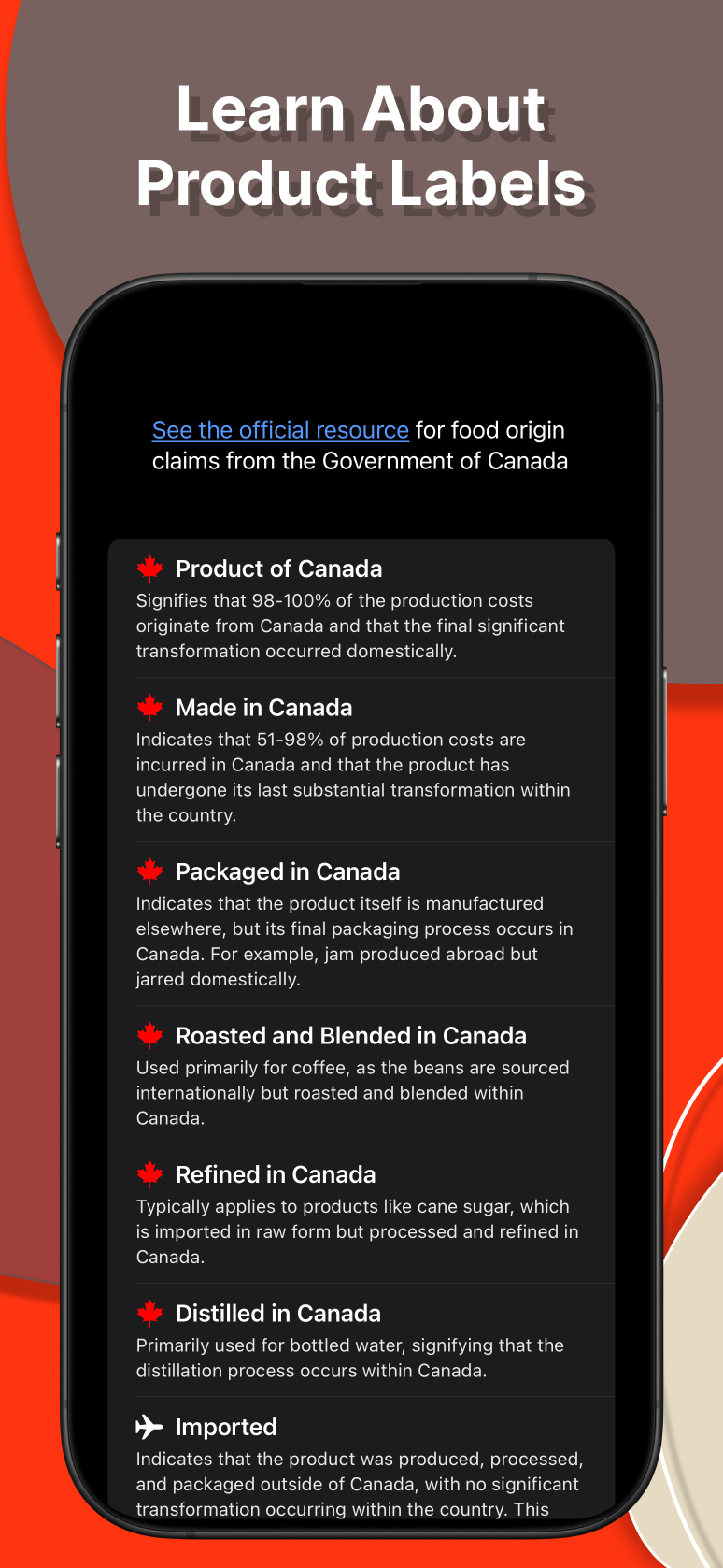 App Preview - Canadian Products